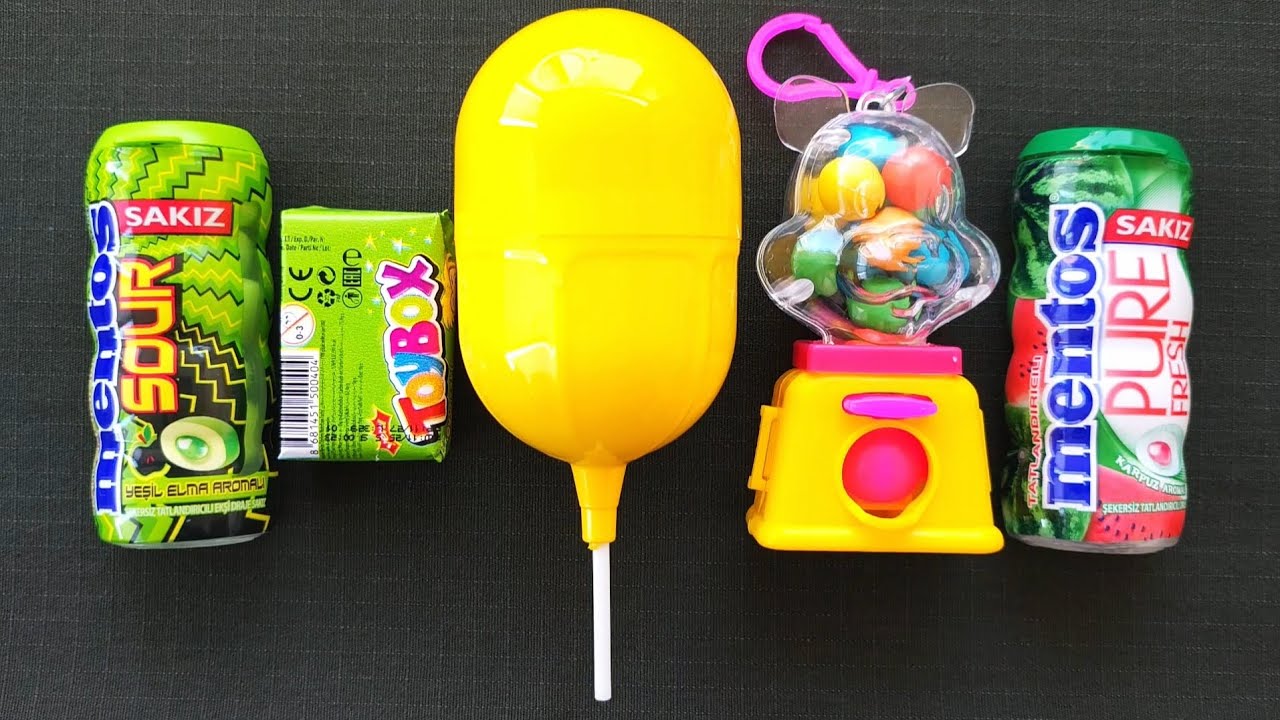 ASMR Candy Opening | Green Gum, Popular Candies, Surprise Lollipop, Colorful Candy Balls, No Talking
