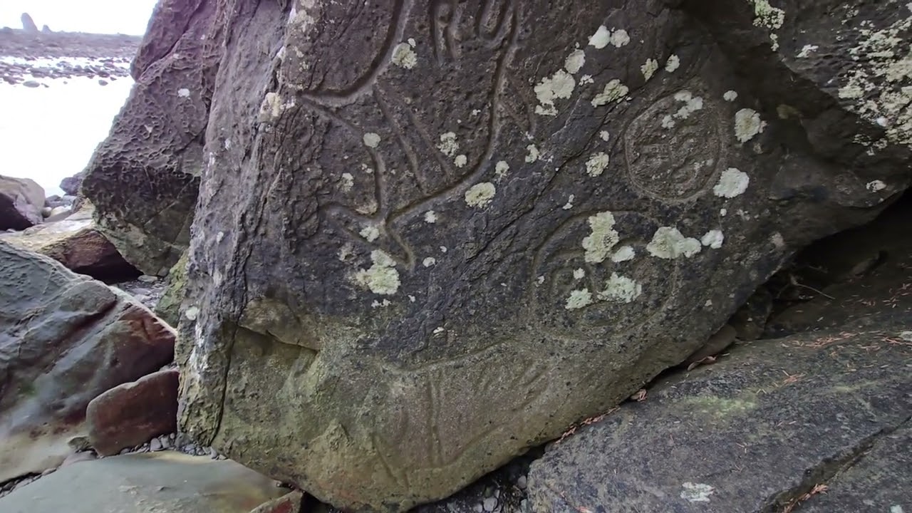 Ozette Triangle Coastal Trail Wedding Rocks petroglyphs - Clallam Bay, Washington Peninsula