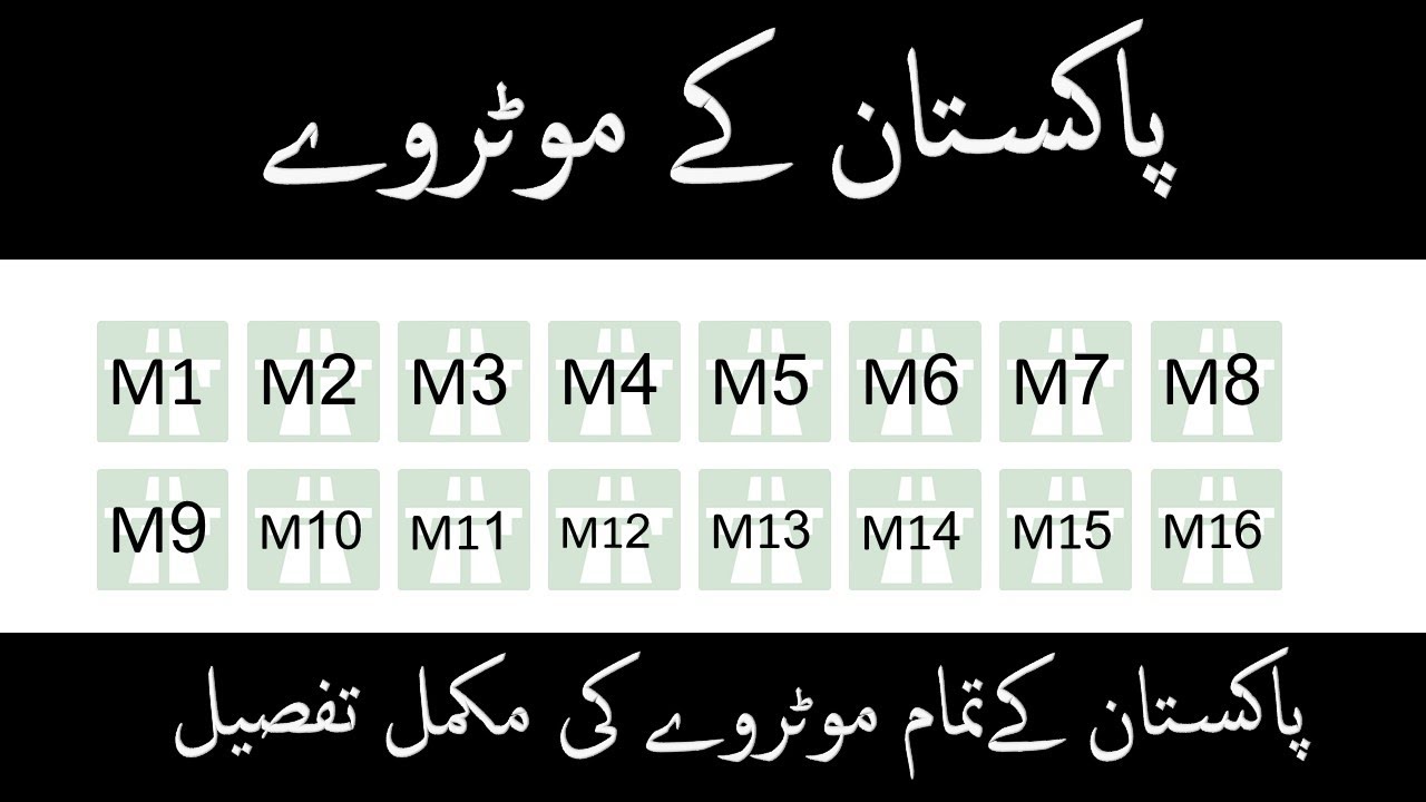 List of Motorways of Pakistan| M1 to M16 | GK of Pakistan
