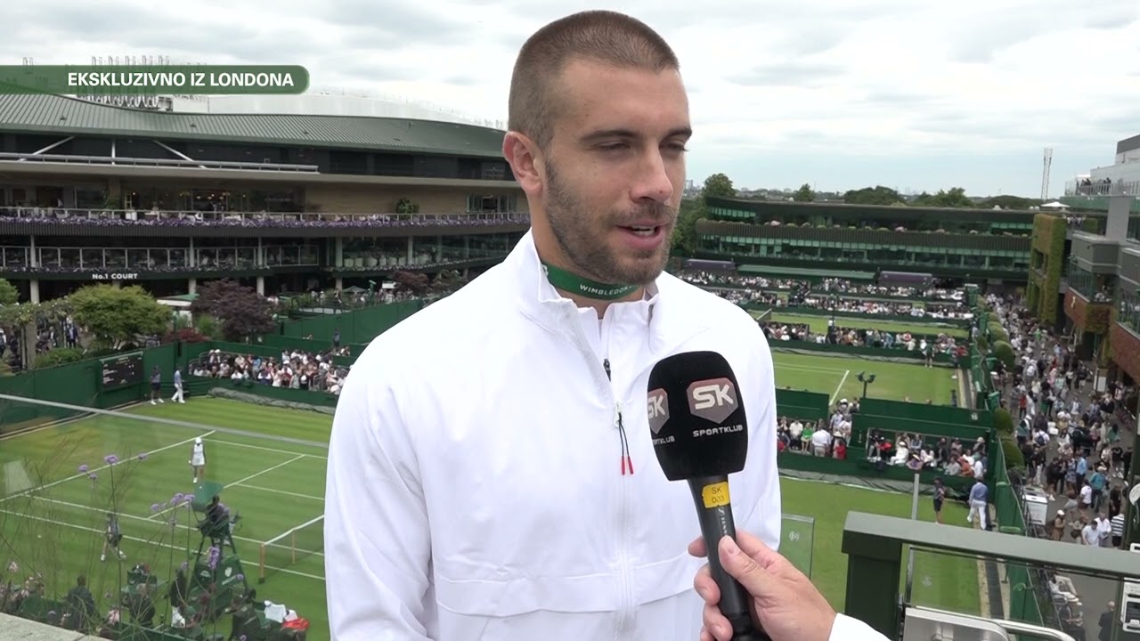 Borna Ćorić nakon pobede protiv Meliženi-Alvesa I SPORT KLUB Wimbledon 2024