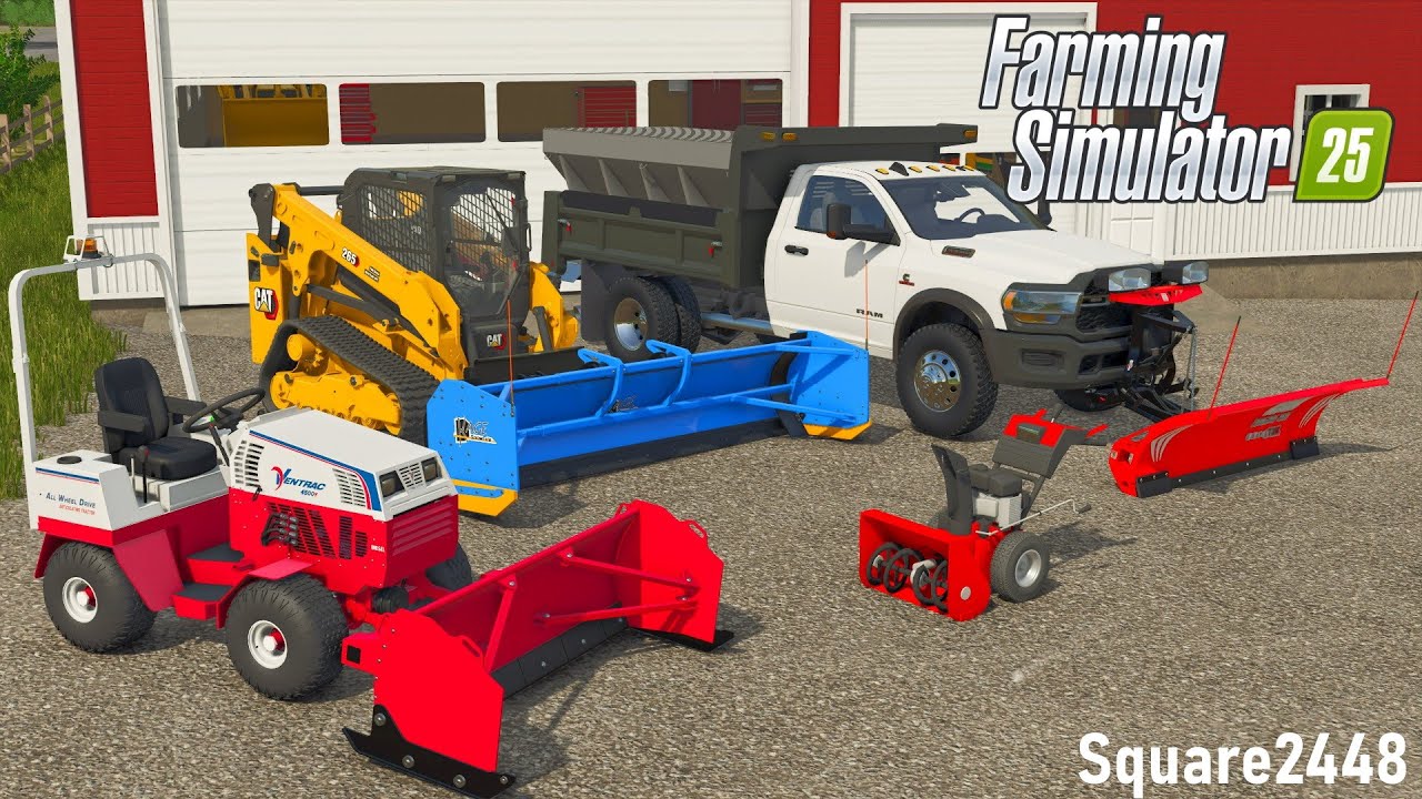 Putting Snow Plows On! Winters HERE! | FS25 Landscaping