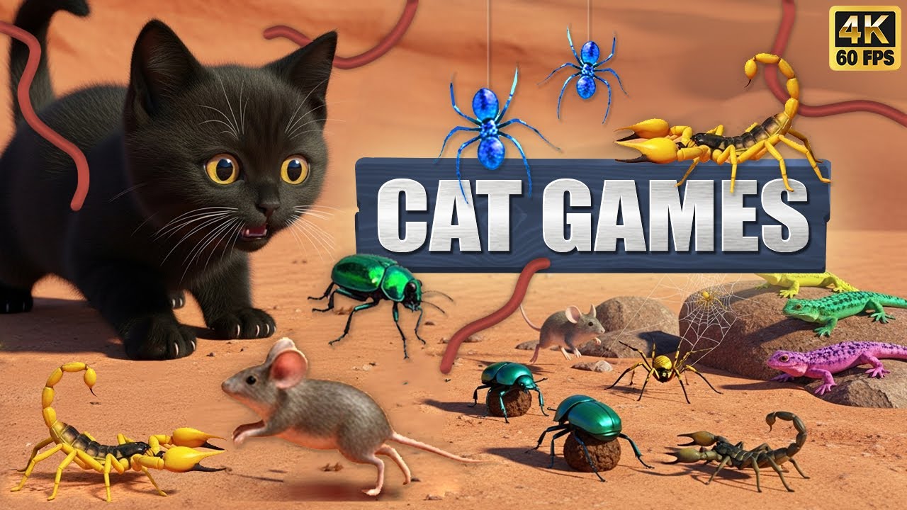 Ultimate CAT GAMES Compilation | 3D Game For Cats To Watch | Happy Cat Games 😻 4k 60FPS