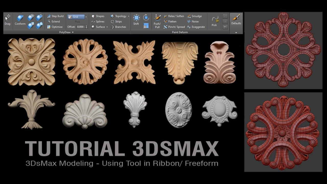 3DsMax Tutorial | Tool in Ribbon/ Freeform