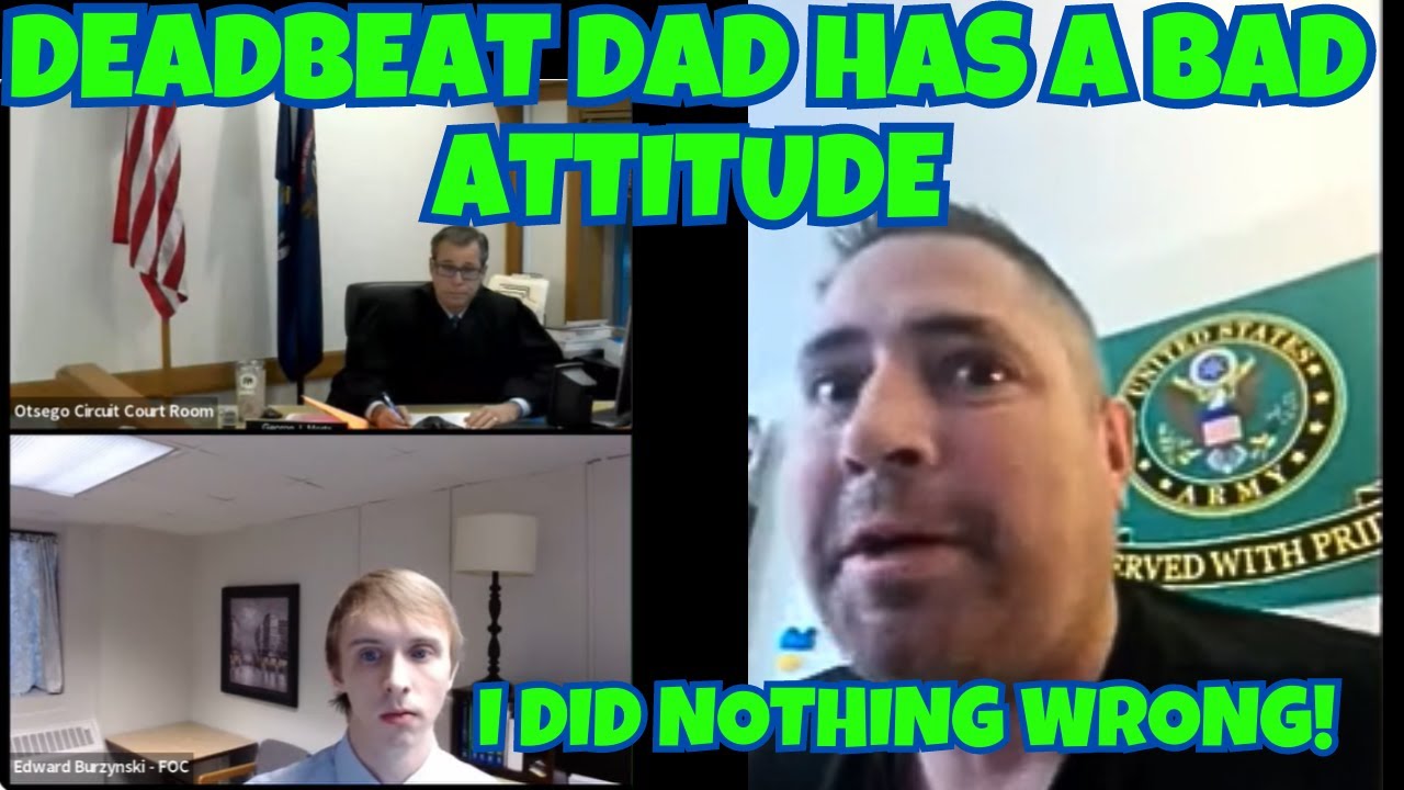 Dead Beat Dad Goes On The Attack Insulting The Court