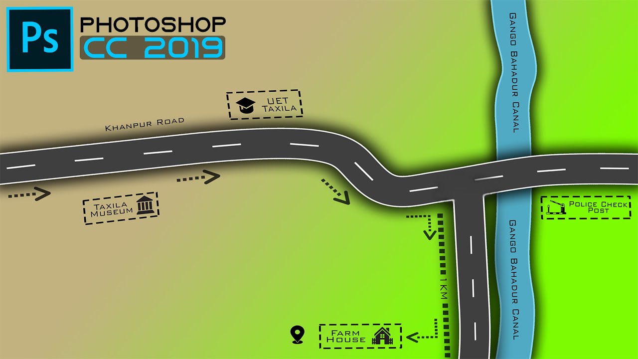 Create a Simple Street Map | Photoshop