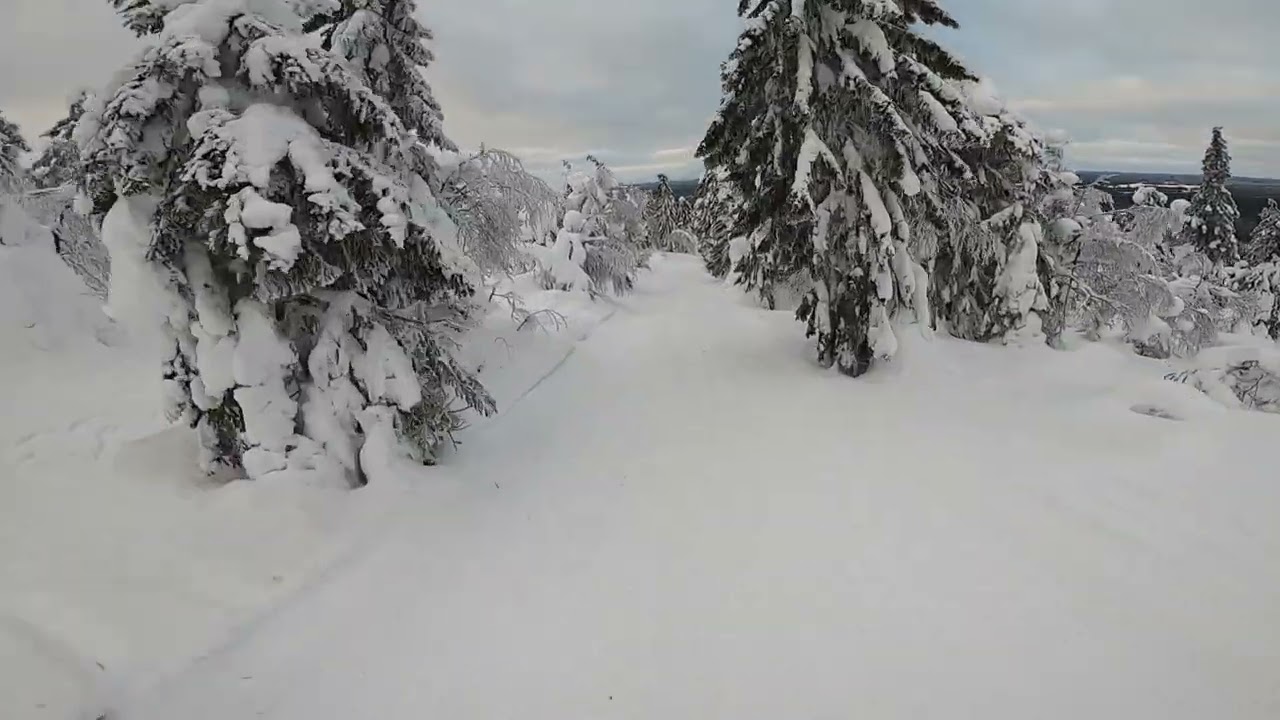 Iso-syötteen huipun latu / ski track on top of Iso-syote