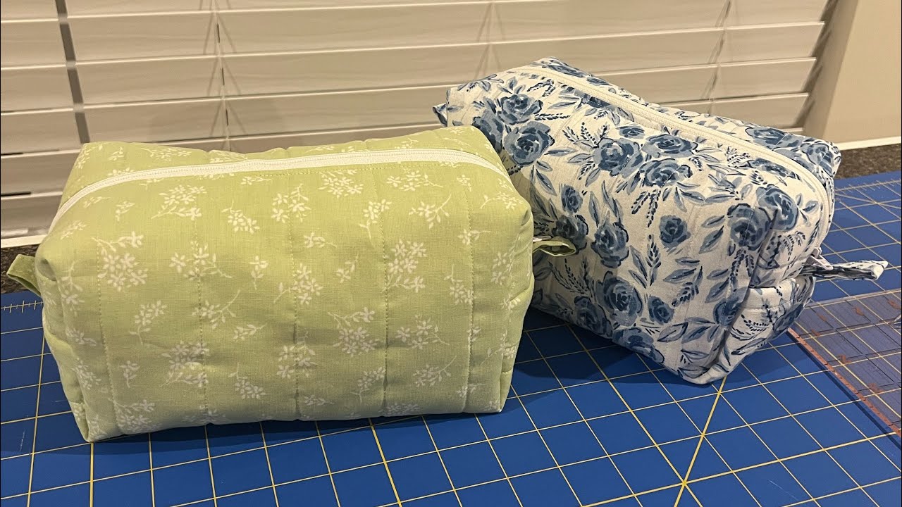 Boxy makeup pouch with no raw edges - easiest method I’ve found