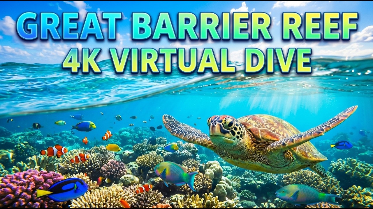 The Ultimate Ocean Descent: Great Barrier Reef Virtual Tour [4K ASMR]