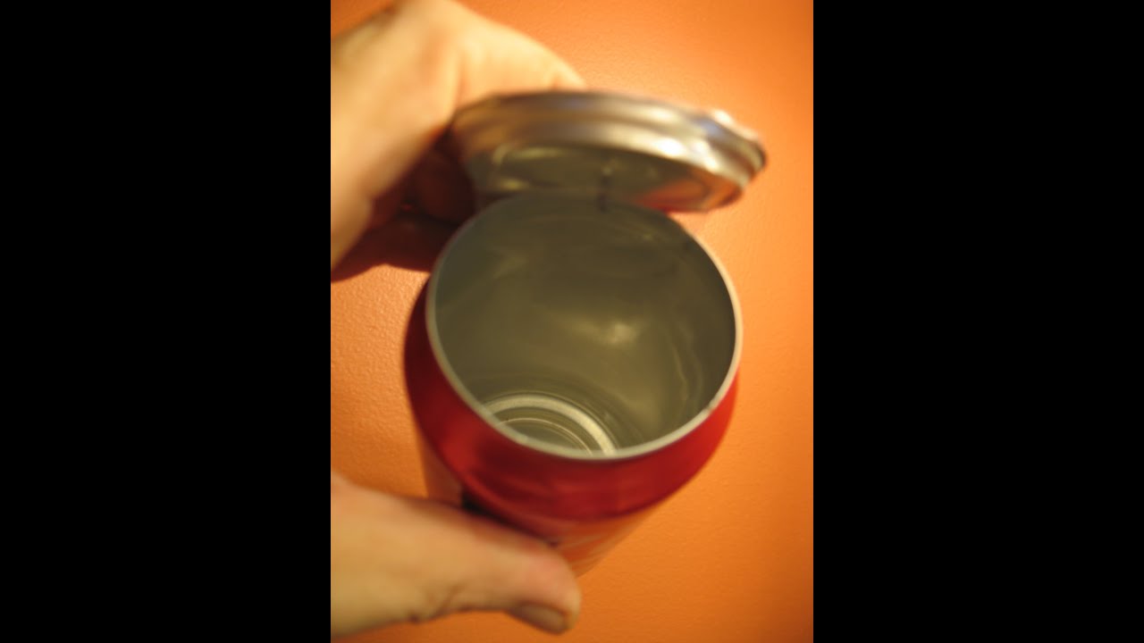 Soda/Beer Can Safe. How To Make a  Repurposed, Reclosable Container from an Aluminum Can.