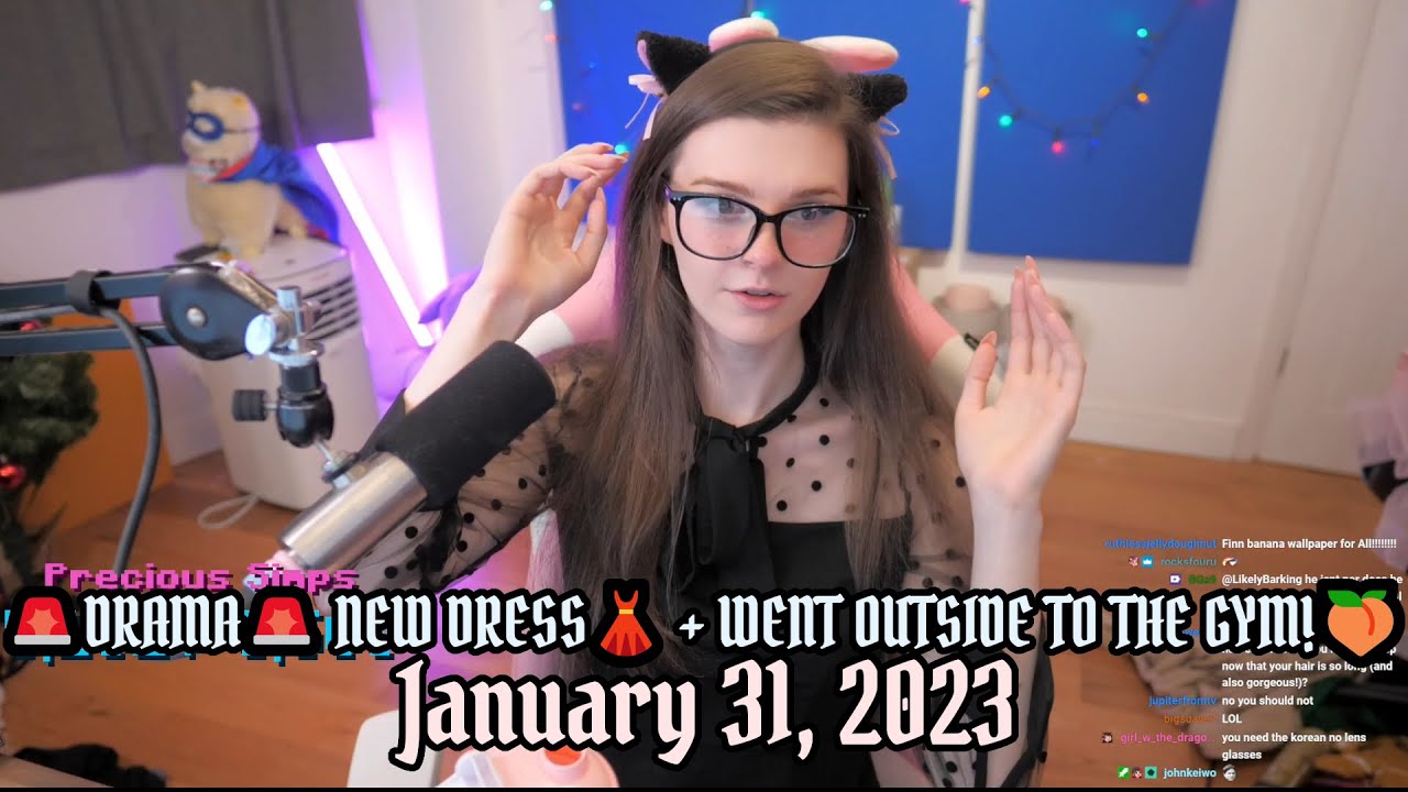 F1NN5TER 2023-01-31 Stream: 🚨DRAMA🚨 NEW DRESS👗 + WENT OUTSIDE TO THE GYM!🍑
