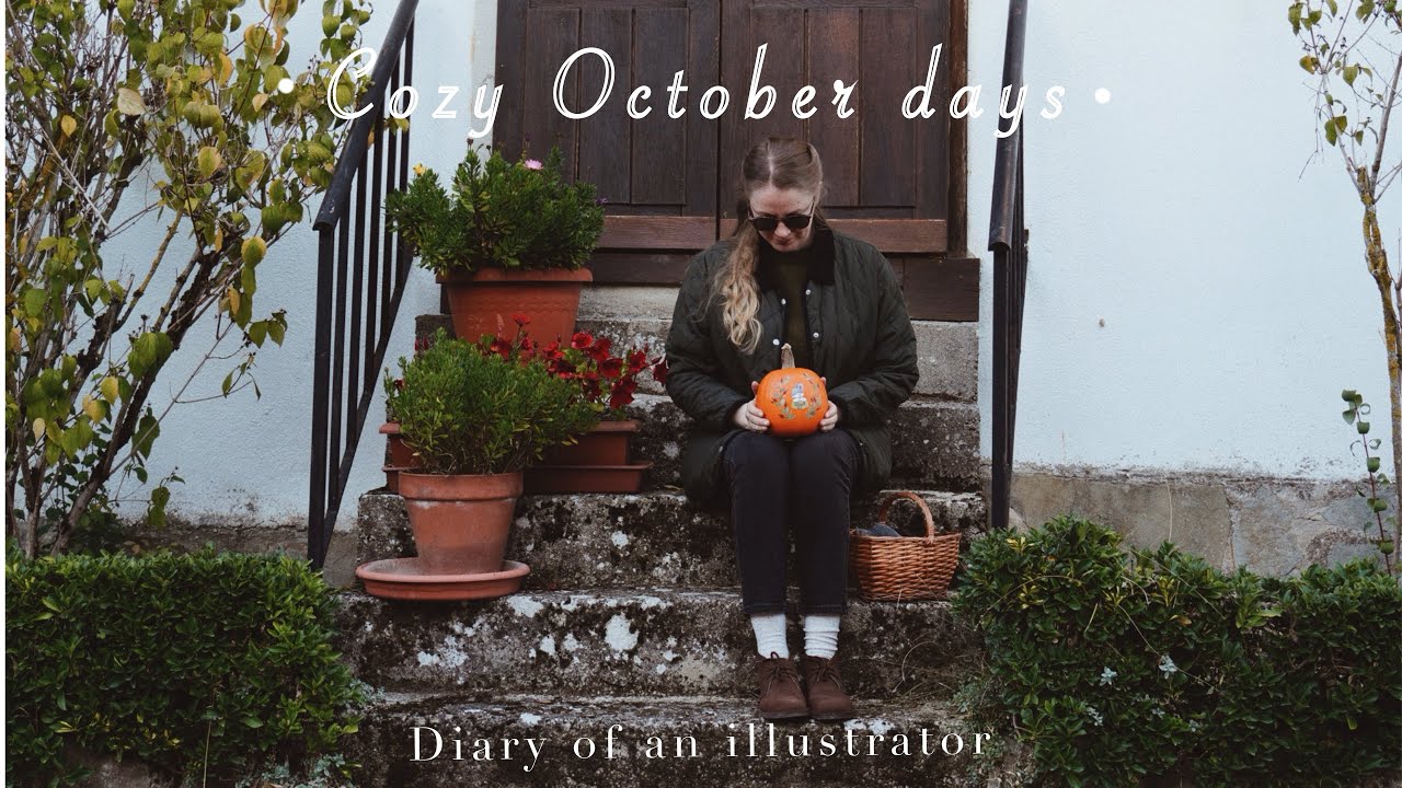 Cozy October days. Shopping, small trip to France, Pumpkin art, autumn garden (with subtitles)