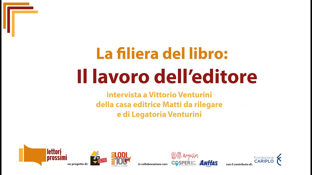 La filiera del libro: il lavoro dell'editore