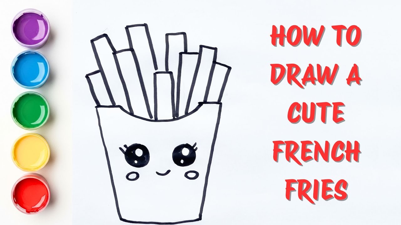 How To Draw A Cute French Fries | Easy Draw For Kids