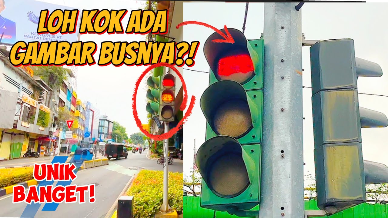 UNIK BANGET❗️LAMPU MERAH 🚦 ADA GAMBAR BUS-NYA?! || SIMPANG KRAMAT-SENEN, JAKPUS