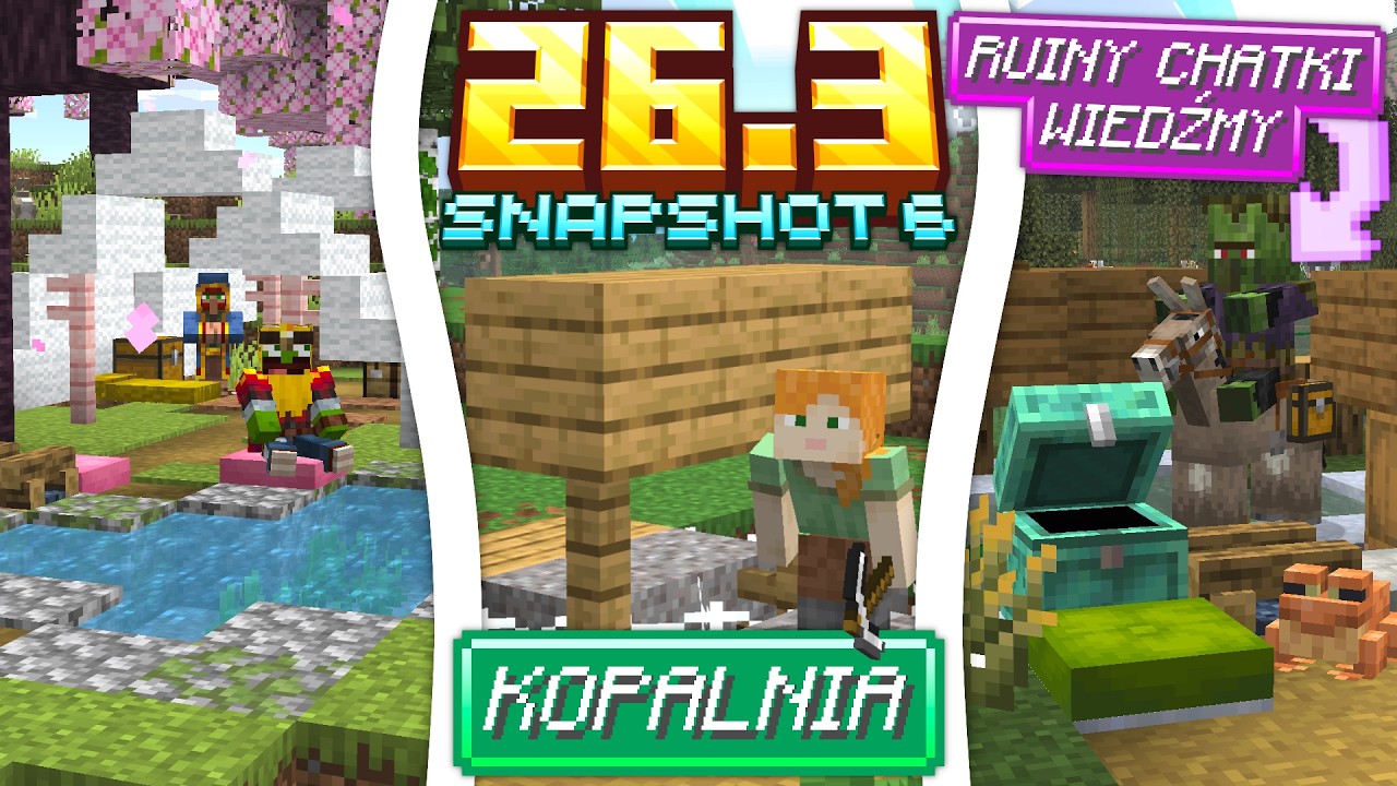 18 NOWYCH DODATK&Oacute;W do OBOZOWISKA! MIEDZIANE SKRZYNIE są PRAWIE WSZĘDZIE! Minecraft 26.3 Snapshot 6