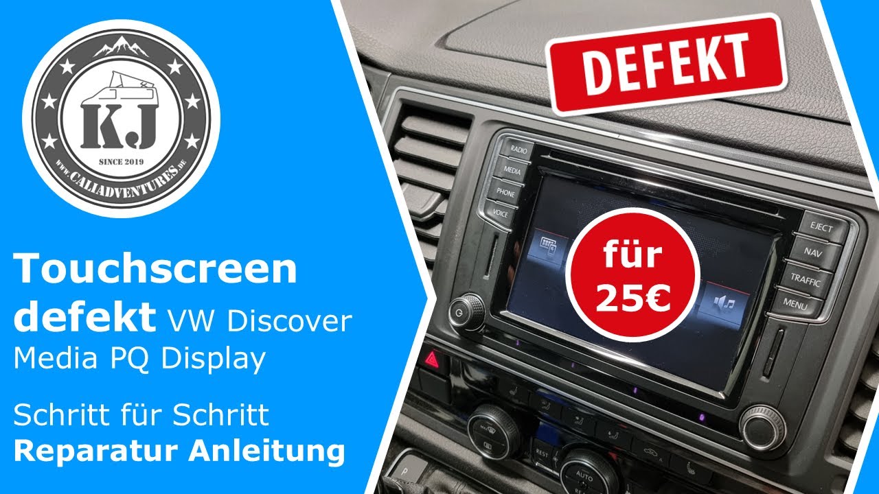 Touchscreen defekt VW Discover Media PQ Display - Schritt für Schritt Reparatur Anleitung