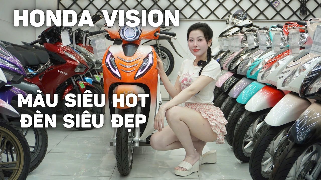 HONDA VISION | Tiếp tục là màu sơn và Đèn siêu đẹp.