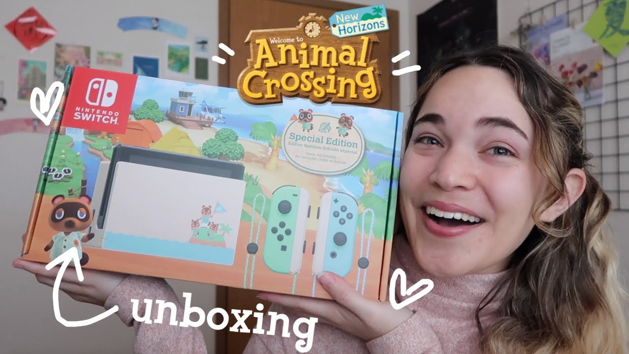 unboxing the new animal crossing nintendo switch ✨