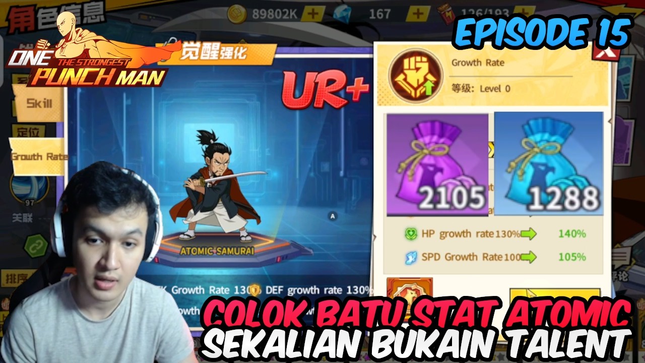 COLOK BATU STAT ATOMIC UR+ DAN TALENT NYA !!! RESOURCE HERO NUMPUK - x7game - OPM The Strongest