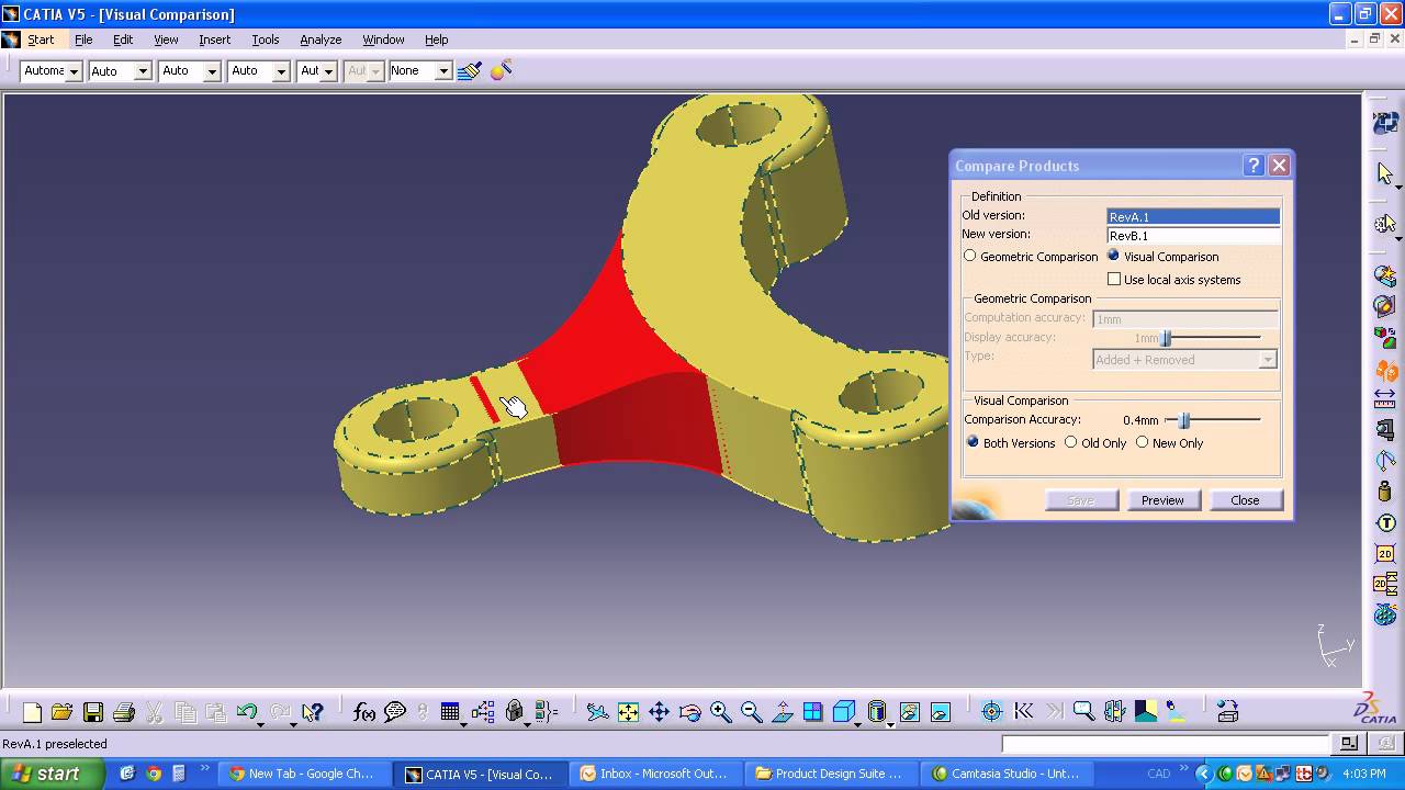 CATIA V5 - How to Compare Similar Parts