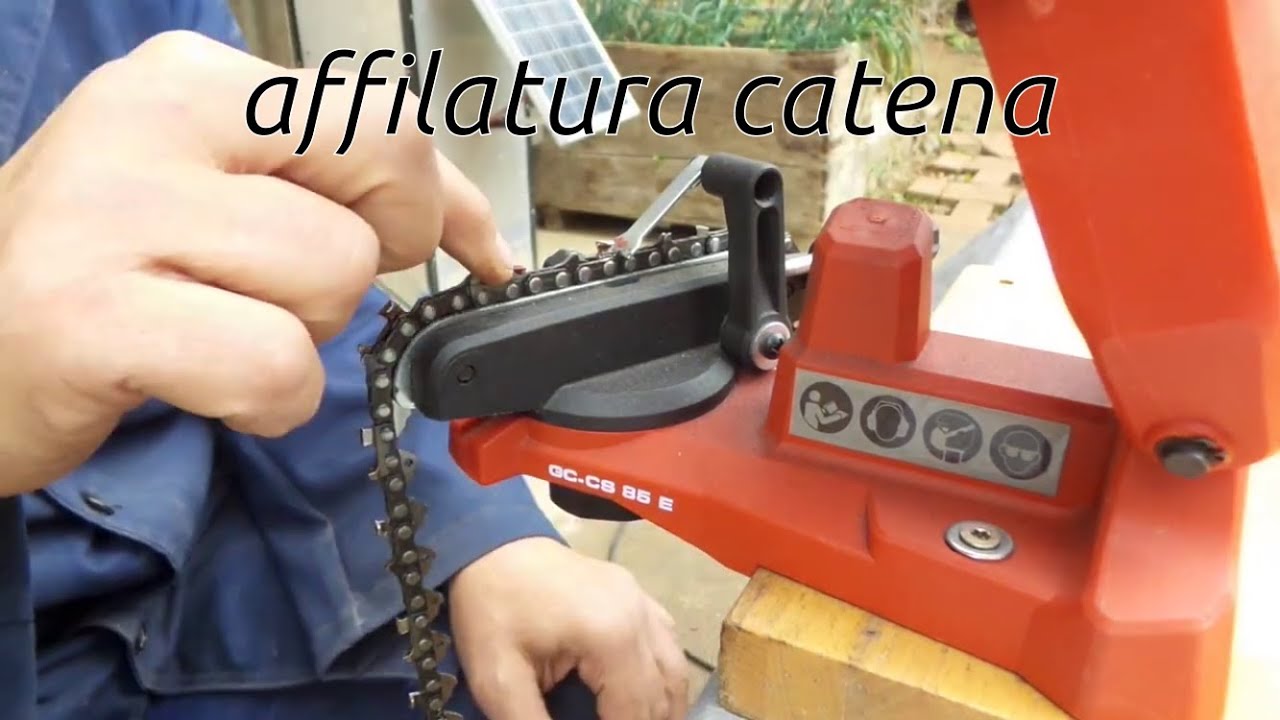 affilatura catena motosega con affilatore elettrico, come faccio io.