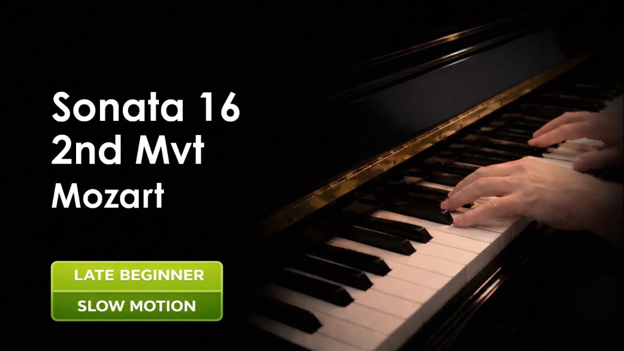 Piano Tutorial - Mozart Sonata Facile, 2nd Movement