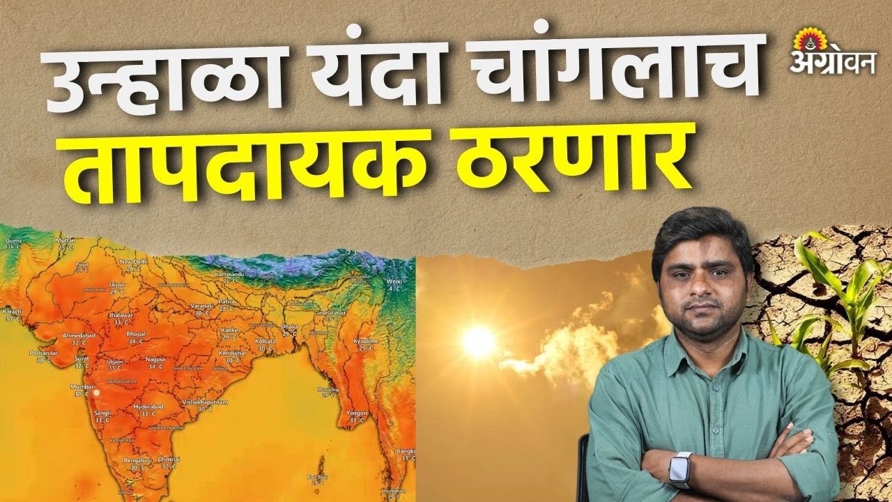 Summer Forecast : मार्च, एप्रिल आणि मे महिन्यात यंदा उन्हाचे प्रमाण जास्त राहणार | Agrowon