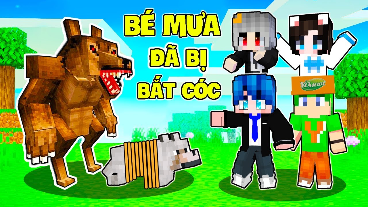 PHONG CẬN YOMOST SAMMY MÈO SIMMY GIẢI CỨU BÉ MƯA BỊ MA SÓI BẮT CÓC TRONG MINECRAFT
