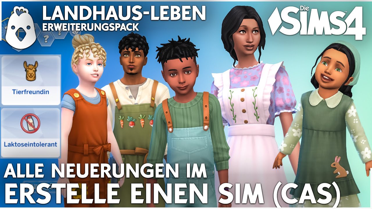 Landhaus Leben 💚 Alle CAS Erstelle einen Sim-Objekte! Frisuren, Merkmale, Kleidung,...