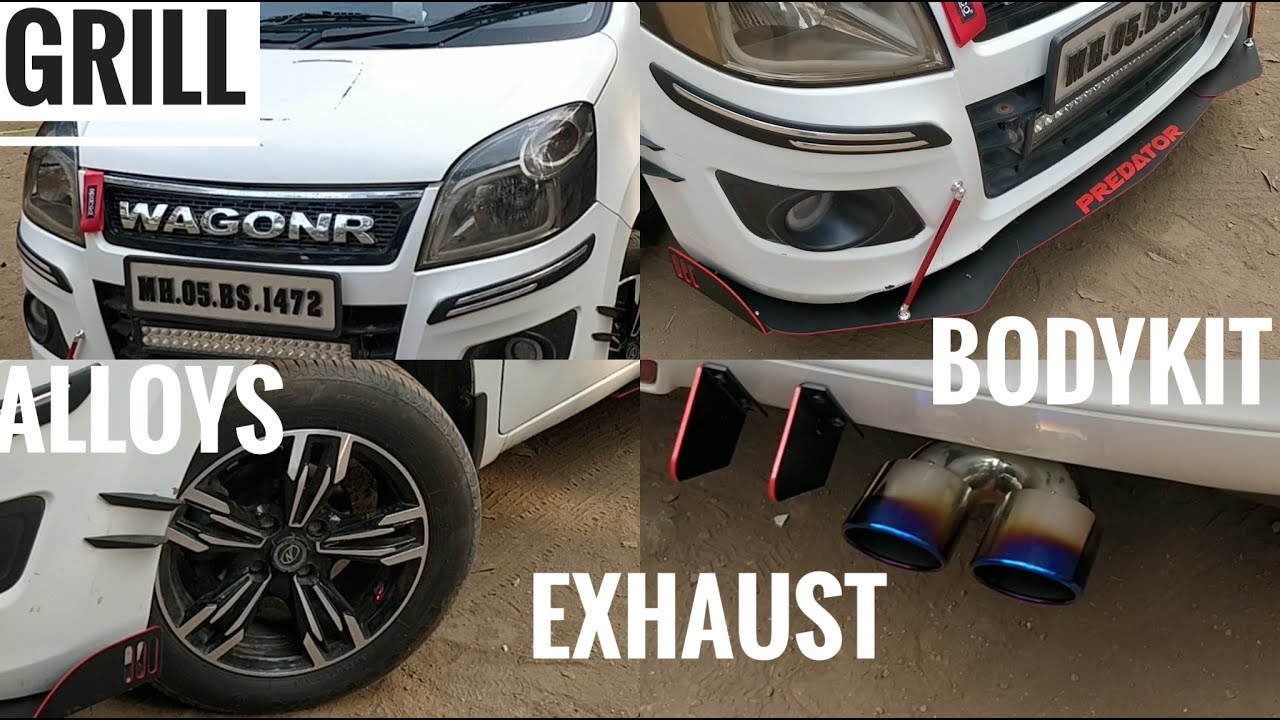 7 years old wagonR modified with bodykit, grill & other accessories