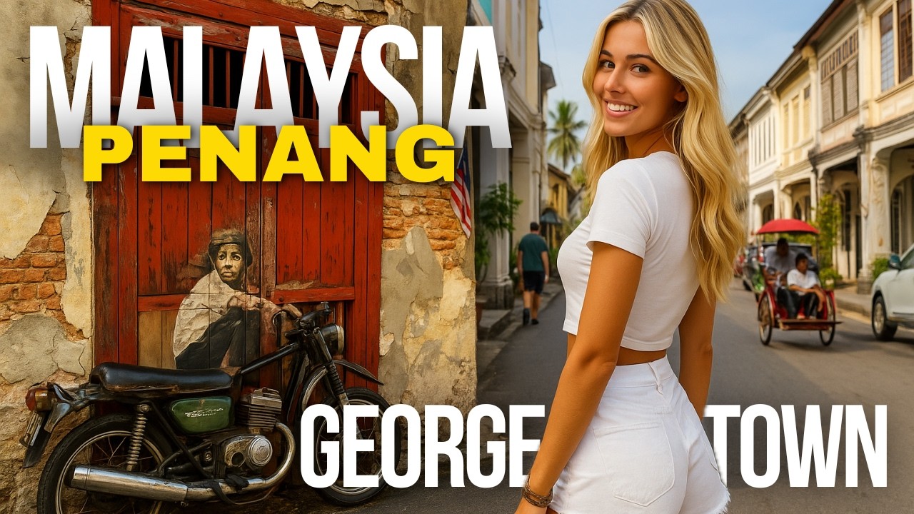 PENANG, GEORGE Town WALKING Tour 🇲🇾  MALAYSIA ✨ Color, Culture & Street Art