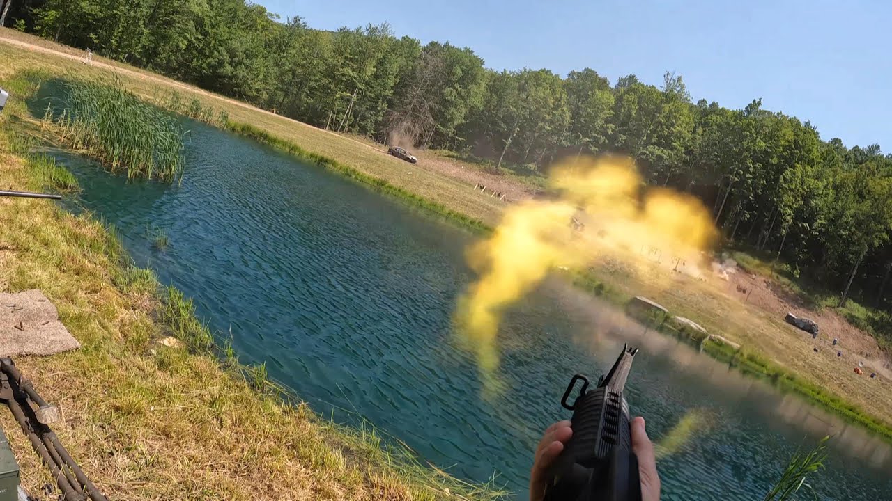 POV shooting 6 guns at Shooters Gauntlet