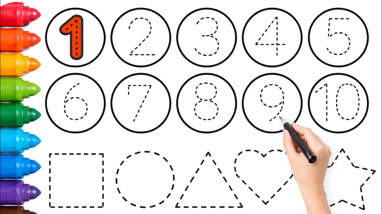 12345  | 123 song | 1234 Number Names | 1 to 10 | preschool learning video | Shapes name | Colors 