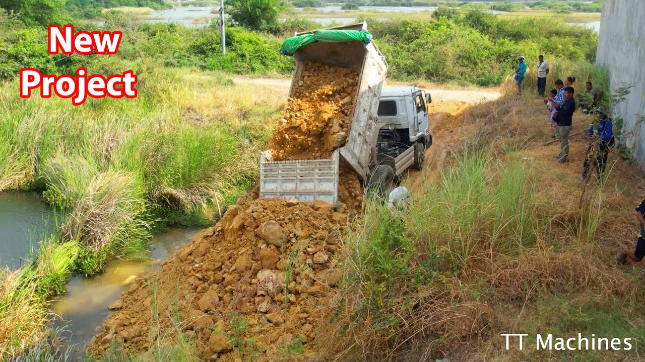 Perfectly Mix 2Project Starting & Finish Connecting Land By Miniature Komatsu Bulldozer & Dump Truck