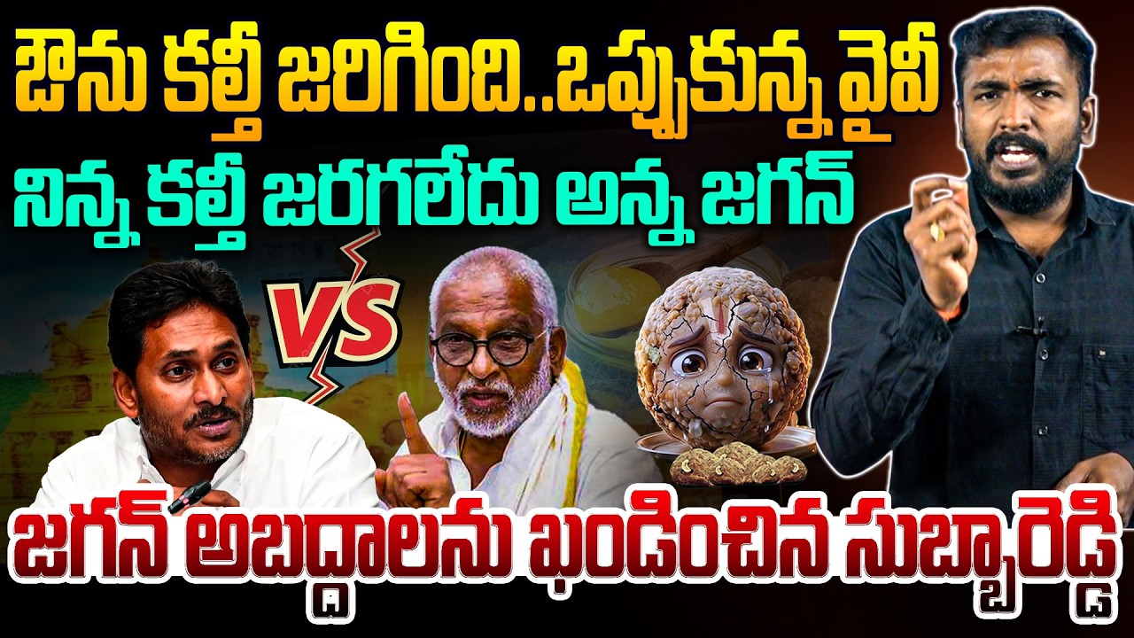 లడ్డూ కల్తీపై నిజం ఒప్పుకున్న సుబ్బారెడ్డి..😱 Analyst Sudhakar On YV Subba Reddy Press Meet | Jagan