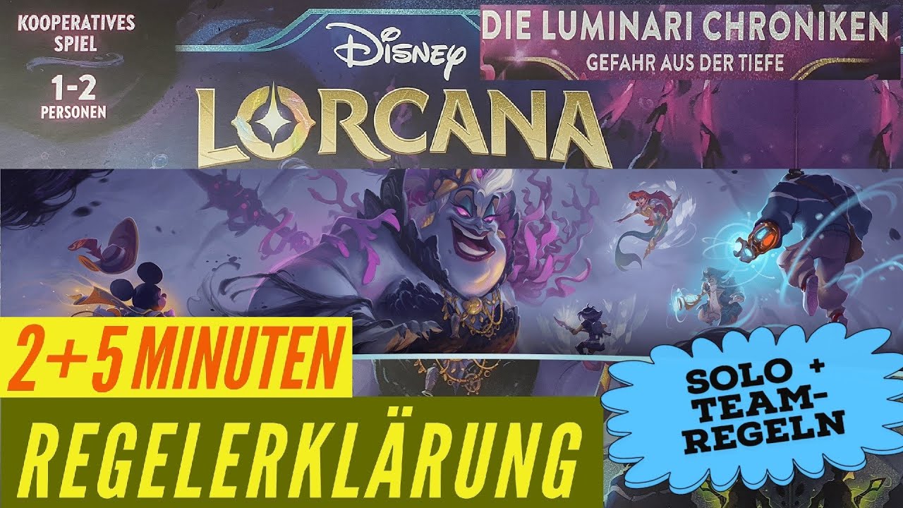 Disney Lorcana Solo Regeln Anleitung Team Erklärung Ursulas Rückkehr Die Luminari Chroniken