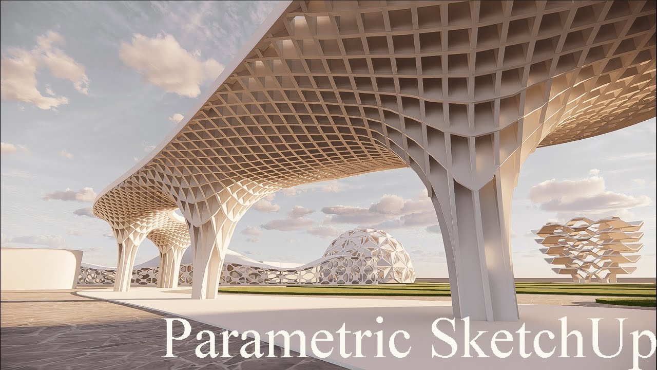 Parametric Urban Shading Area Modelling in Sketchup organic Shape #sketchup #modeling #architecture