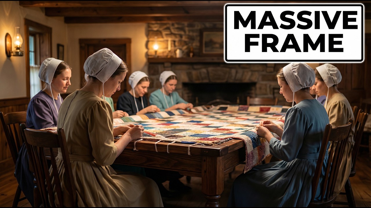 Why Amish Women Quilt Together On Massive Frames