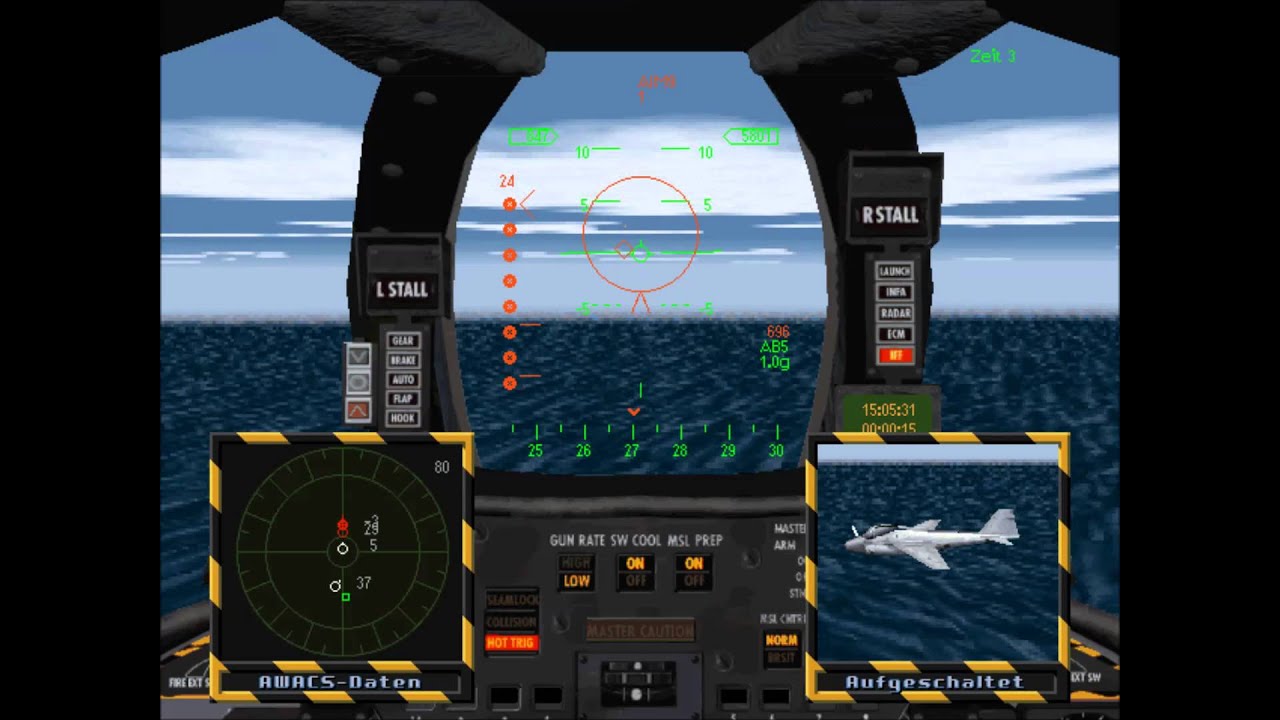 Top Gun Fire at Will 1996 PC Spiel Deutsch Lets Play - ( Part 1 )