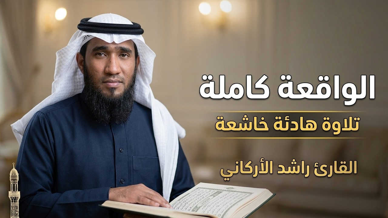 الوقعة كاملة | تلاوة هادئة خاشعة| القارئ راشد الأركاني