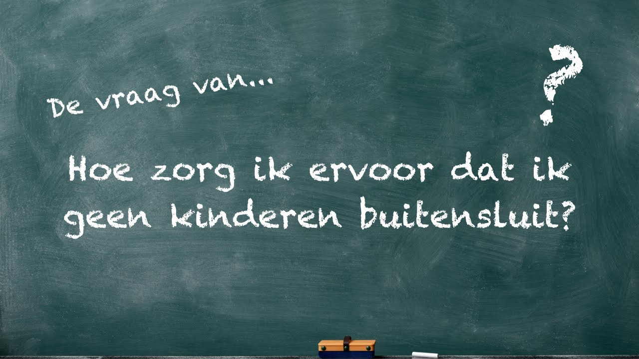 Ik wil niemand buitensluiten, hoe doe ik dat?