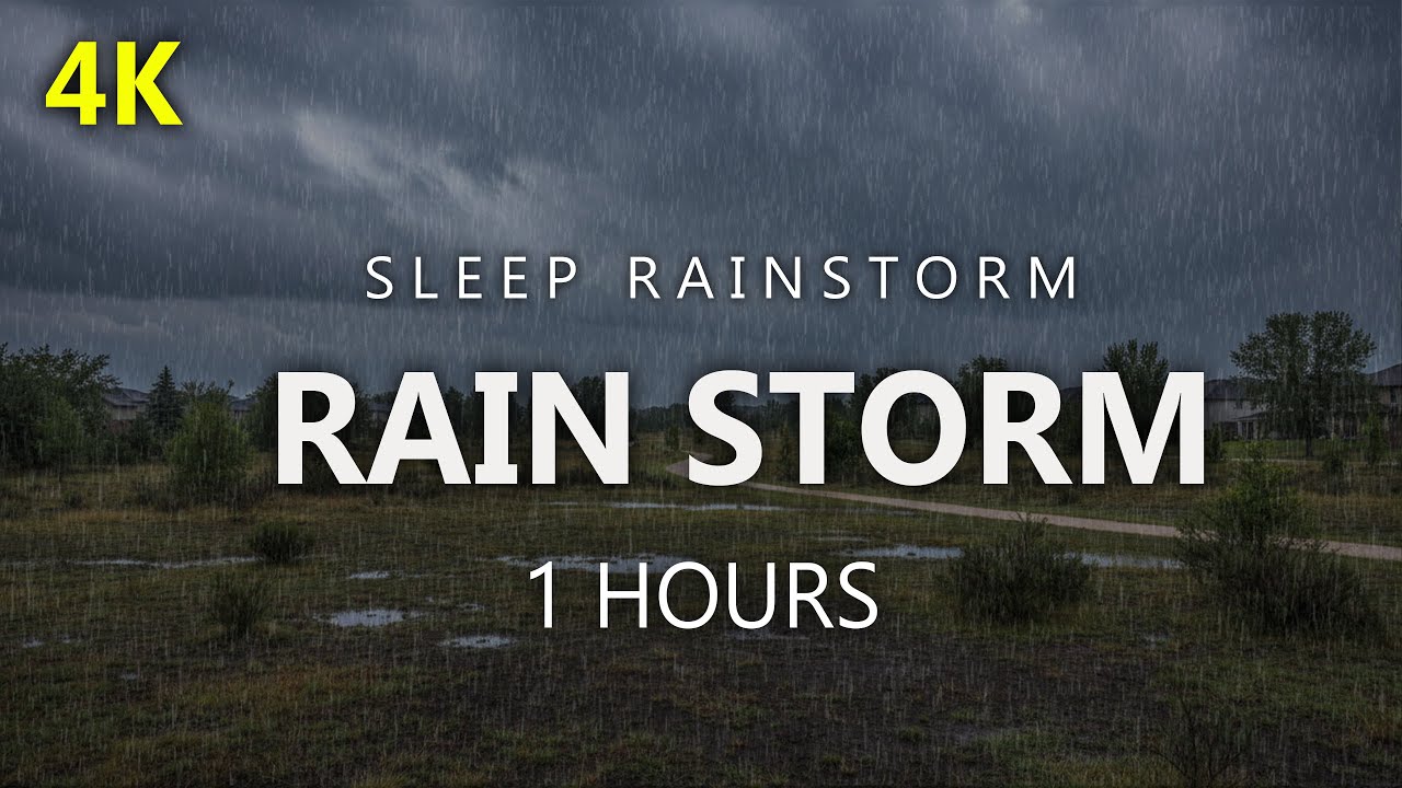 Rainstorms In The Middle Of The Field Help You Sleep Better | Defeat Insomnia in 3 Minutes
