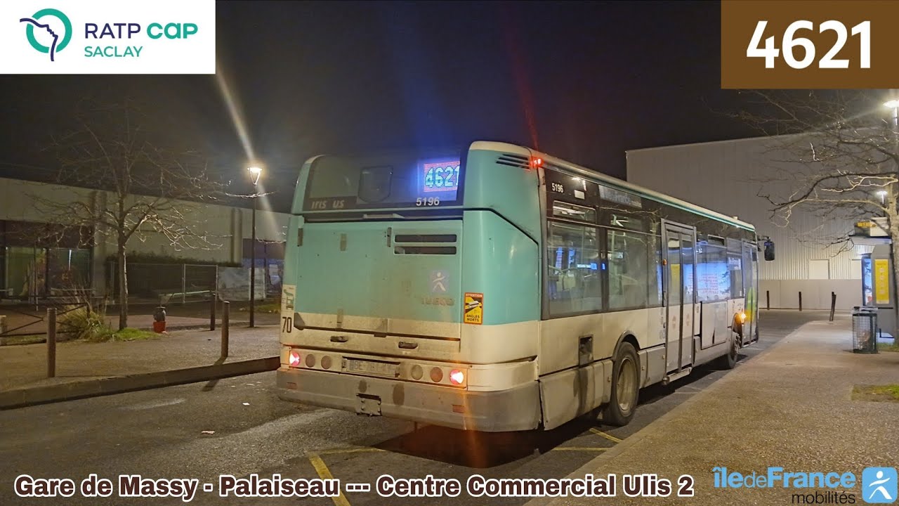 Bus 4621 RATP CAP Saclay - Citelis 12 N°5196 Gare de Massy - Palaiseau --- Centre Commercial Ulis 2