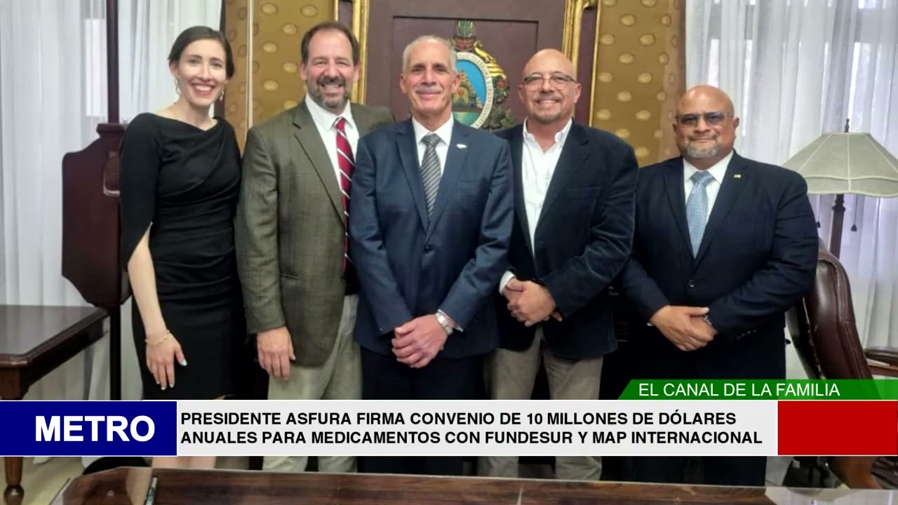 PRESIDENTE ASFURA FIRMA CONVENIO DE 10 MILLONES DE DÓLARES ANUALES PARA MEDICAMENTOS CON FUNDESUR Y