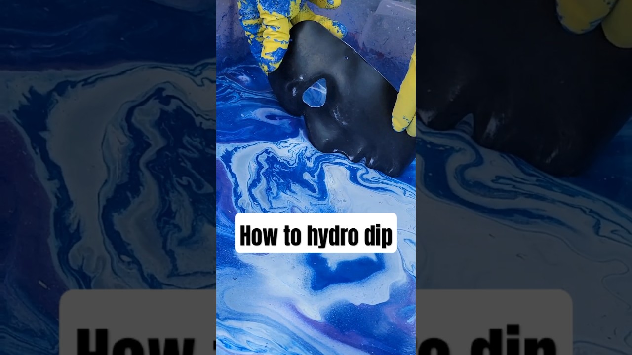 here's a quick process video on how I do hydro dipping with spray paint! #creative #art #diy