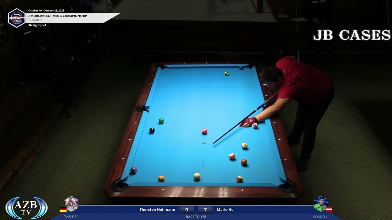 2021 American 14.1 Straight Pool Championship - Thorsten Hohmann vs Mario He