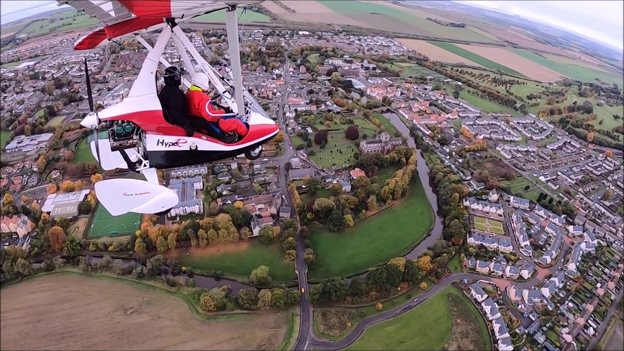 Microlight flight over Haddington