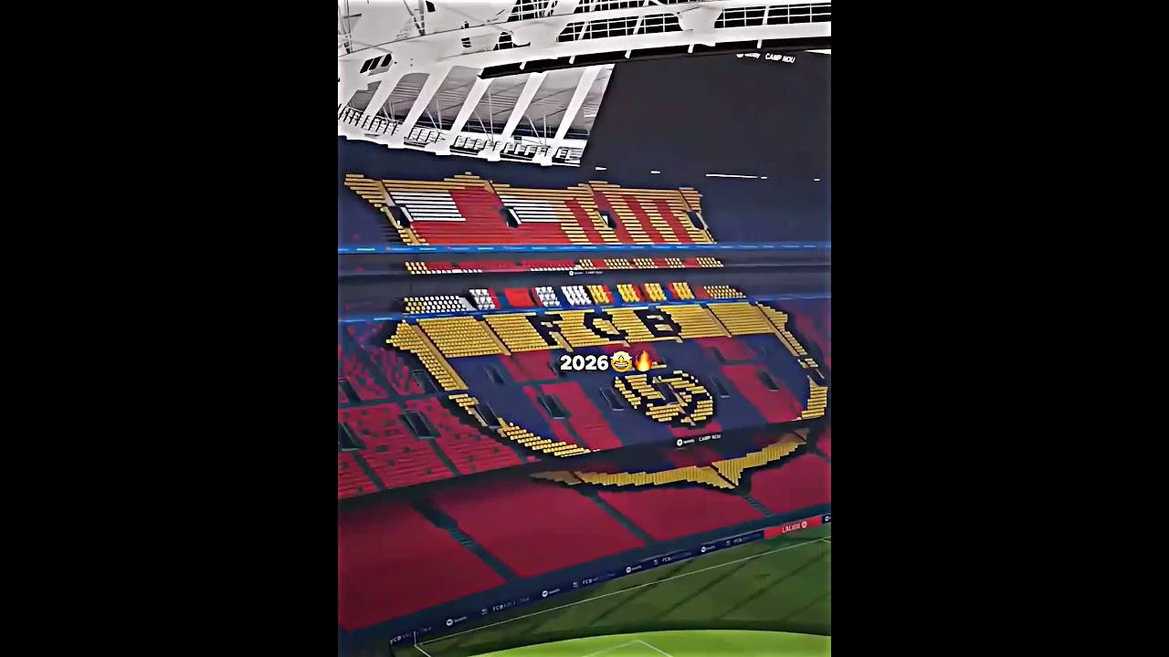 🔥 Novo Camp Nou 2026! O Est&aacute;dio dos Sonhos do Barcelona! 🤩🏟️ #barcelona