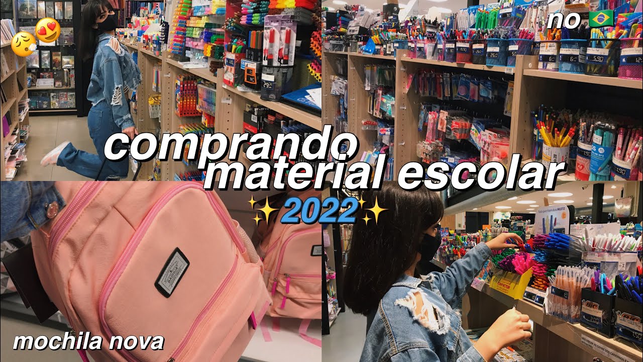 COMPRANDO MEU MATERIAL ESCOLAR 2022 ✨🇧🇷