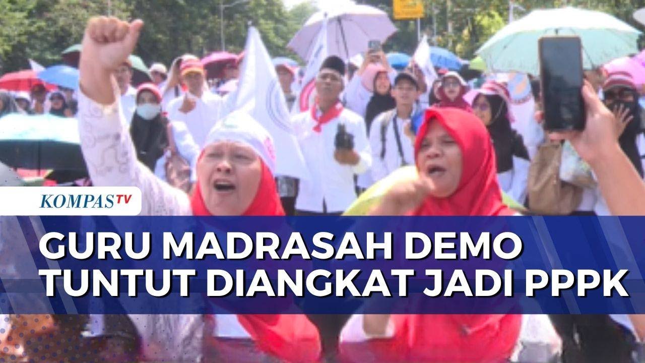 Guru Madrasah Unjuk Rasa di Monas, Tuntut Kesetaraan Pengangkatan PPPK | BERUT